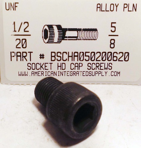 1/2-20X5/8 SOCKET HEAD CAP SCREW ALLOY STEEL BLACK (DISCONTINUED)