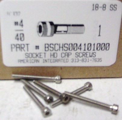 #4-40X1 SOCKET HEAD CAP SCREW 18-8 STAINLESS STEEL
