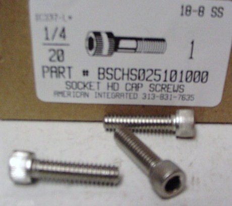 1/4-20X1 SOCKET HEAD CAP SCREW 18-8 STAINLESS STEEL