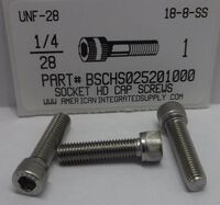 1/4-28X1 SOCKET HEAD CAP SCREW 18-8 STAINLESS STEEL