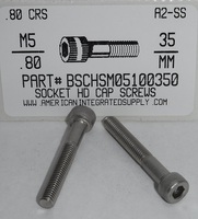 M5-.80X35mm SOCKET HEAD CAP SCREW A2 STAINLESS STEEL D912