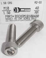 M10-1.50X40mm SOCKET HEAD CAP SCREW A2 STAINLESS STEEL D912