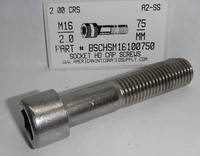 M16-2.00X75MM SOCKET HEAD CAP SCREW A2 STAINLESS STEEL D912