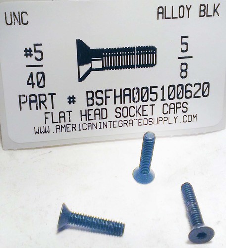 #5-40X5/8 FLAT HEAD SOCKET CAP SCREW ALLOY STEEL BLACK