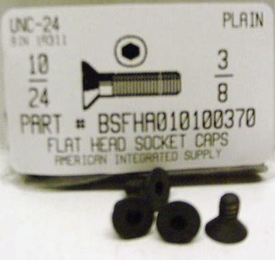#10-24X3/8 FLAT HEAD SOCKET CAP SCREW ALLOY STEEL BLACK
