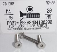 M4-.70X20MM FLAT HD SOCKET CAP