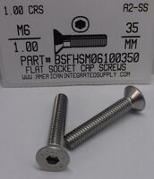 M6-1.00X35MM FLAT HEAD SOCKET CAP SCREW A2 STAINLESS STEEL D7991