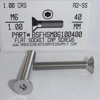 M6-1.00X40MM FLAT HEAD SOCKET CAP SCREW A2 STAINLESS STEEL D7991