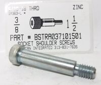 3/8X1-1/2 SOCKET HEAD SHOULDER BOLT ALLOY STEEL ZINC PLATED 5/16-18 THREAD (DISCONTINUED)