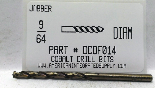 9/64 COBALT DRILL JOBBER LENGTH GOLD