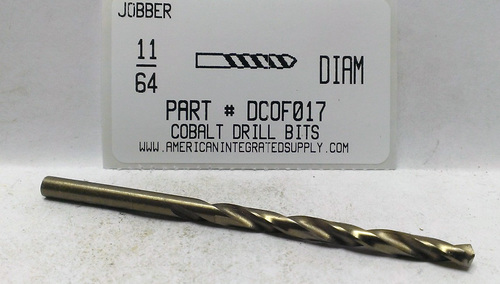 11/64 COBALT DRILL JOBBER LENGTH GOLD