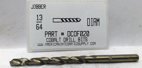 13/64 COBALT DRILL JOBBER LENGTH GOLD
