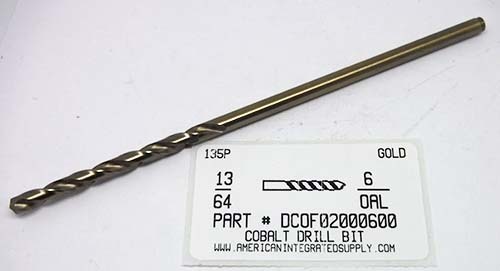 13/64X6" COBALT AIRCRAFT DRILL