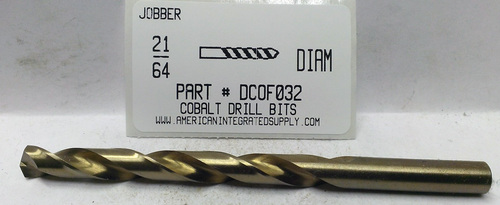 21/64 COBALT DRILL JOBBER LENGTH GOLD