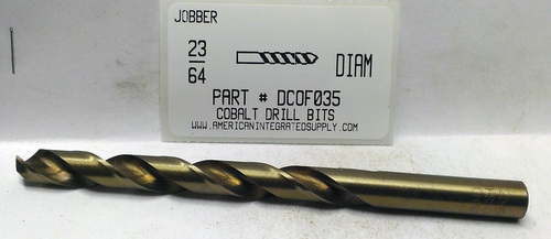 23/64 COBALT DRILL JOBBER LENGTH GOLD