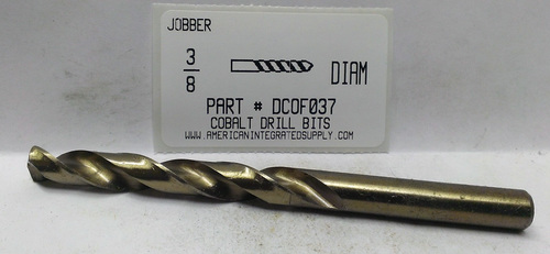 3/8 COBALT DRILL JOBBER LENGTH GOLD