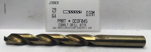 29/64 COBALT DRILL JOBBER LENGTH GOLD