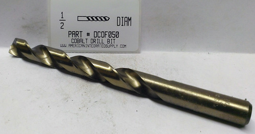 1/2 COBALT DRILL JOBBER LENGTH GOLD