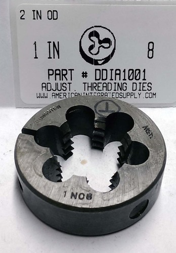1"-8 ADJUSTABLE DIE 2" ROUND HIGH CARBON STEEL