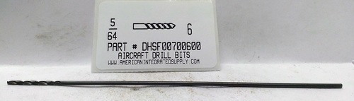 5/64X6" HSS AIRCRAFT DRILL