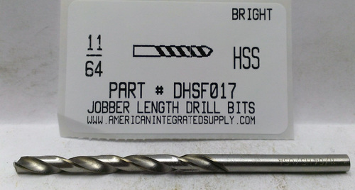 11/64 HSS DRILL JOBBER LENGTH BRIGHT