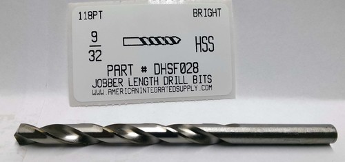 9/32 HSS DRILL JOBBER LENGTH BRIGHT