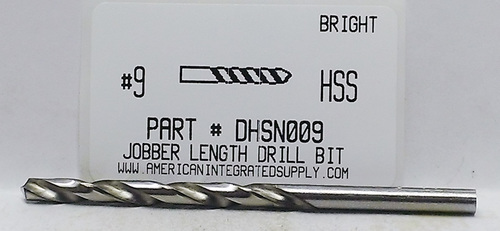 #9 HSS DRILL JOBBER LENGTH BRIGHT