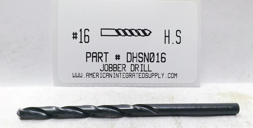 #16 HSS DRILL JOBBER LENGTH BRIGHT