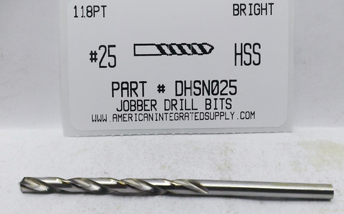 #25 HSS DRILL JOBBER LENGTH BRIGHT