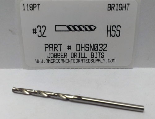 #32 HSS DRILL JOBBER LENGTH BRIGHT