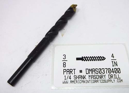 3/8X4 MASONRY DRILL 1/4 SHANK