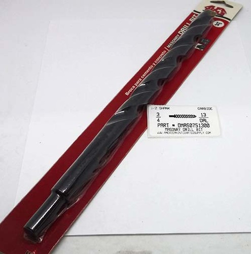 3/4X13 MASONRY DRILL 1/2 SHANK