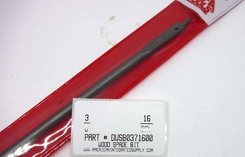 3/8X16 WOOD SPADE BIT 1/4" HEX SHANK