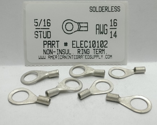 5/16 RING 16-14G NON-INSULATED SOLDERLESS TERMINAL