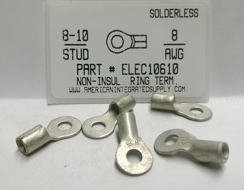 8-10 RING 8  GAUGE NON-INSULATED SOLDERLESS TERMINAL
