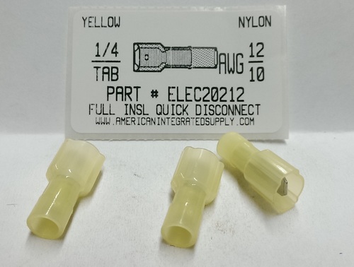 .250 M Q-DISCONNECT 12-10 GAUGE NYLON FULLY INSULATED SOLDERLESS TERMINAL