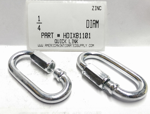1/4 QUICK LINK ZINC RATED CAPACITY 880LBS