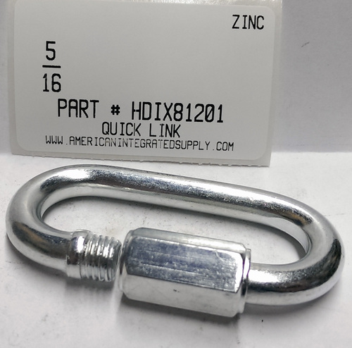 5/16 QUICK LINK ZINC RATED CAPACITY 1760LBS