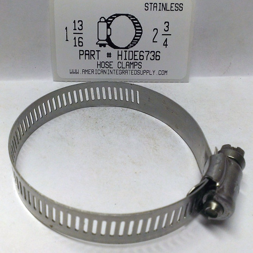 1-13/16"-2-3/4" ALL STAINLESS HOSE CLAMP