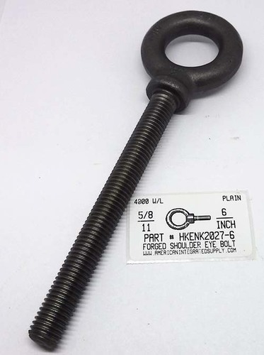 5/8-11X6" FORGED EYE BOLT SHOULDER PATTERN PLAIN