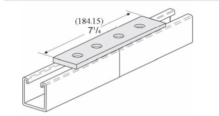 4-HOLE SPLICE PLATE 7 1/4 STEEL EG
