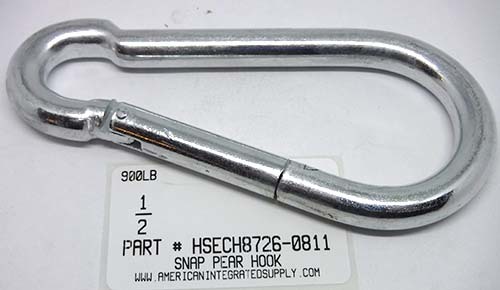 1/2 SNAP PEAR HOOK RATED CAPACITY 900LB