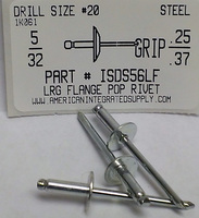 5/32 BLIND RIVET .251-.375 GRIP LARGE FLANGE STEEL RIVET STEEL MANDREL (DISCONTINUED)