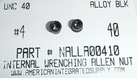 #4-40 INTERNAL WRENCHING ALLEN NUT ALLOY STEEL BLACK