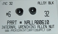 #6-32 INTERNAL WRENCHING ALLEN NUT ALLOY STEEL BLACK