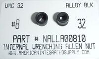 #8-32 INTERNAL WRENCHING ALLEN NUT ALLOY STEEL BLACK