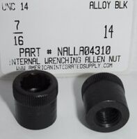 7/16-14 INTERNAL WRENCHING ALLEN NUT ALLOY STEEL BLACK (DISCONTINUED)