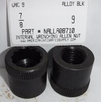 7/8-9 INTERNAL WRENCHING ALLEN NUT ALLOY STEEL BLACK (DISCONTINUED)