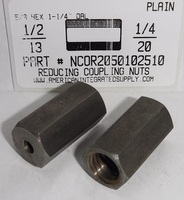1/2-13X1/4-20 REDUCING COUPLING NUT STEEL PLAIN (DISCONTINUED)