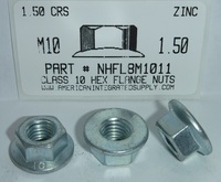 M10-1.50 HEX FLANGE NUT CLASS 10 STEEL ZINC D6923